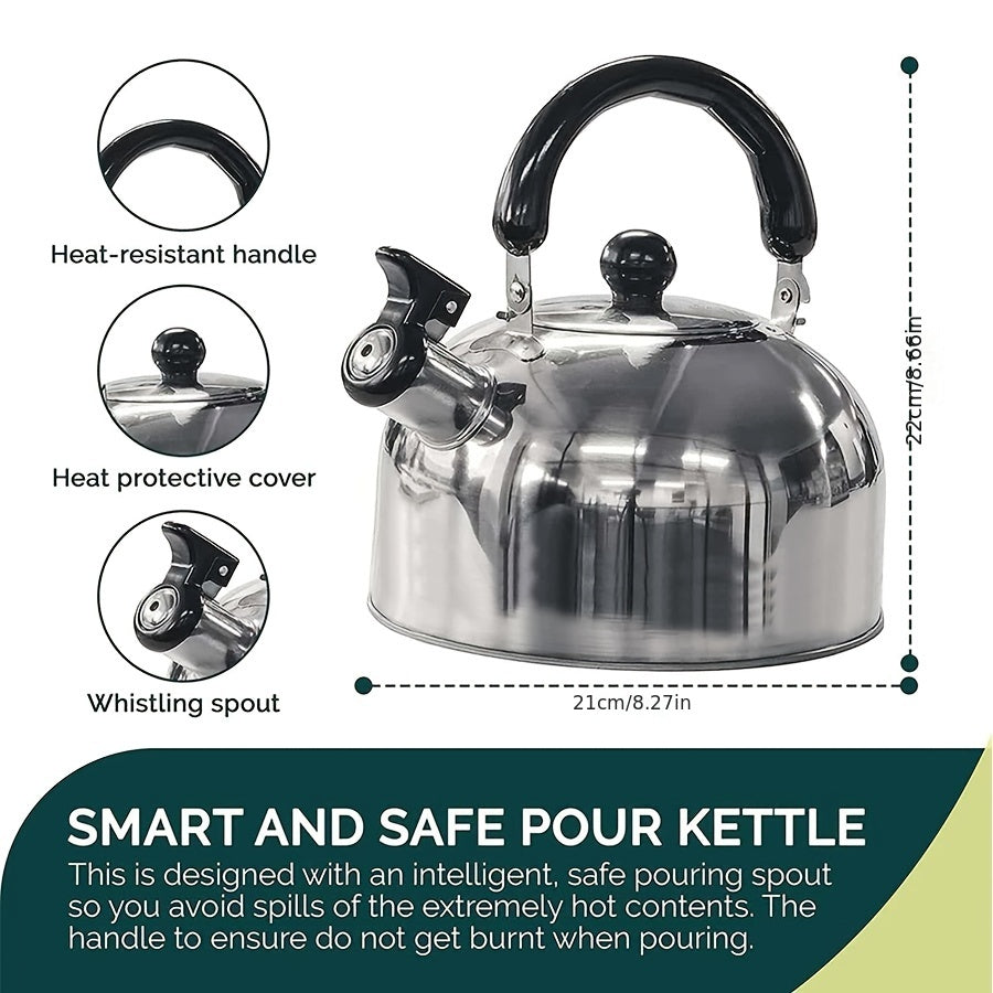 Kettle Camping Stainless Steel Whistling Kettle In 2L