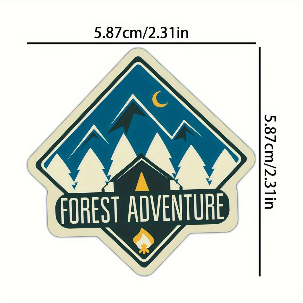 50pcs Outdoor Hiking Adventure Camping Stickers Pack