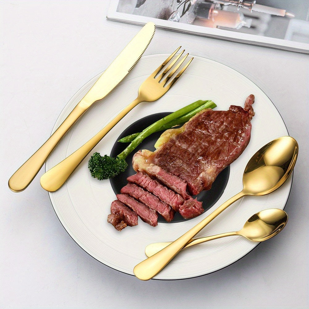 16pcs/24pcs tableware stainless steel knife, fork and spoon set