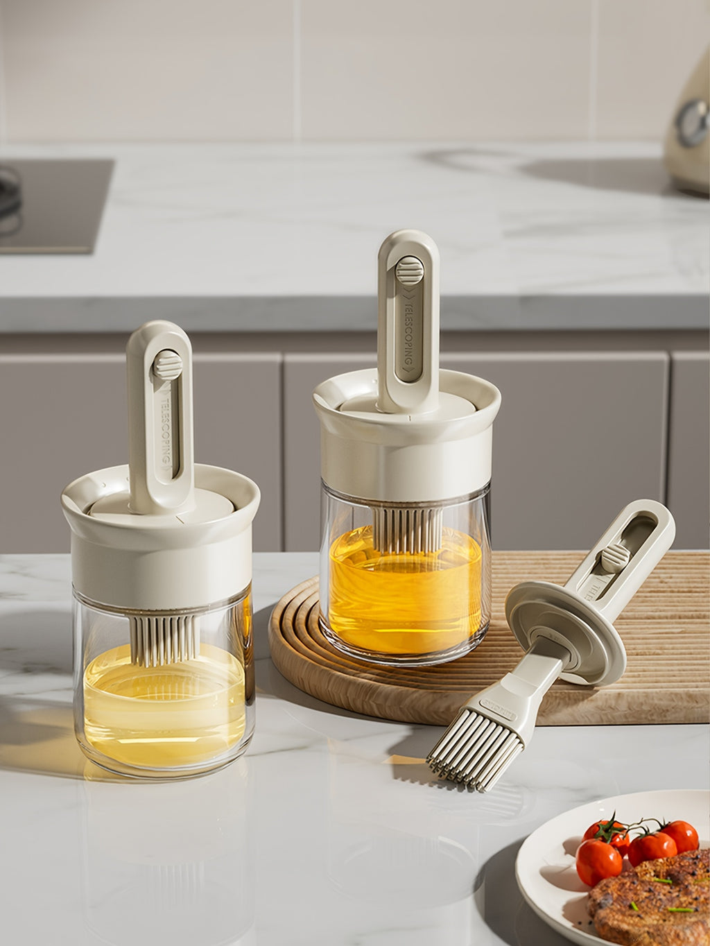 Barbecue Brush With Oil Pot