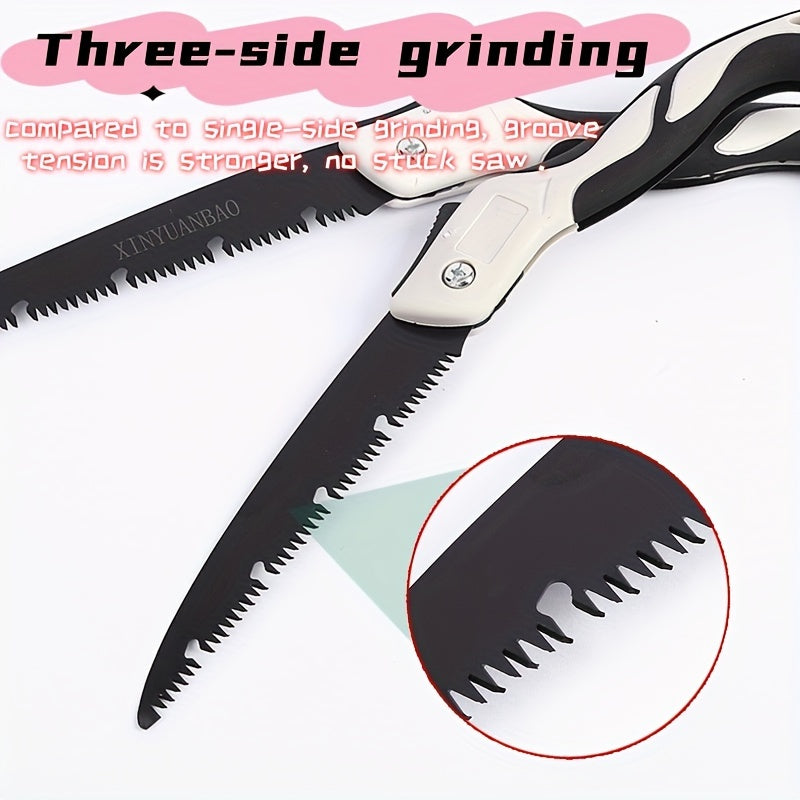 High-Carbon Steel Folding Saw - Portable, Smooth Cutting, Durable