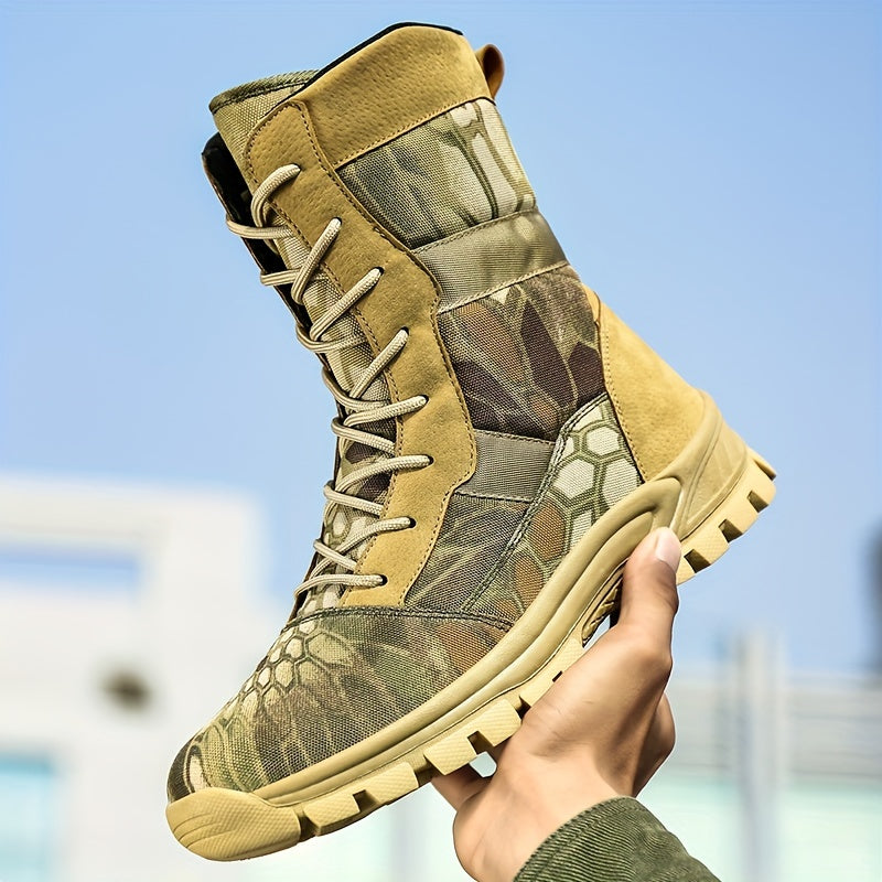 Men's Tactical Boots - Non-slip High-top Lace-up Fleece Warm Boots