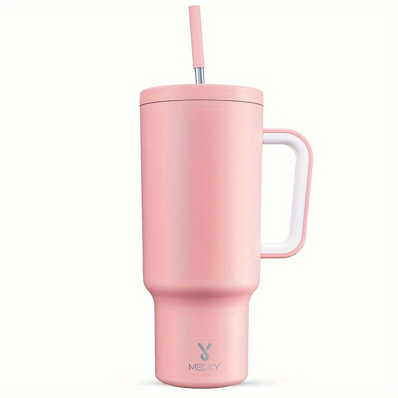 40oz Stainless Steel Tumbler With Lid And Straw - Insulated
