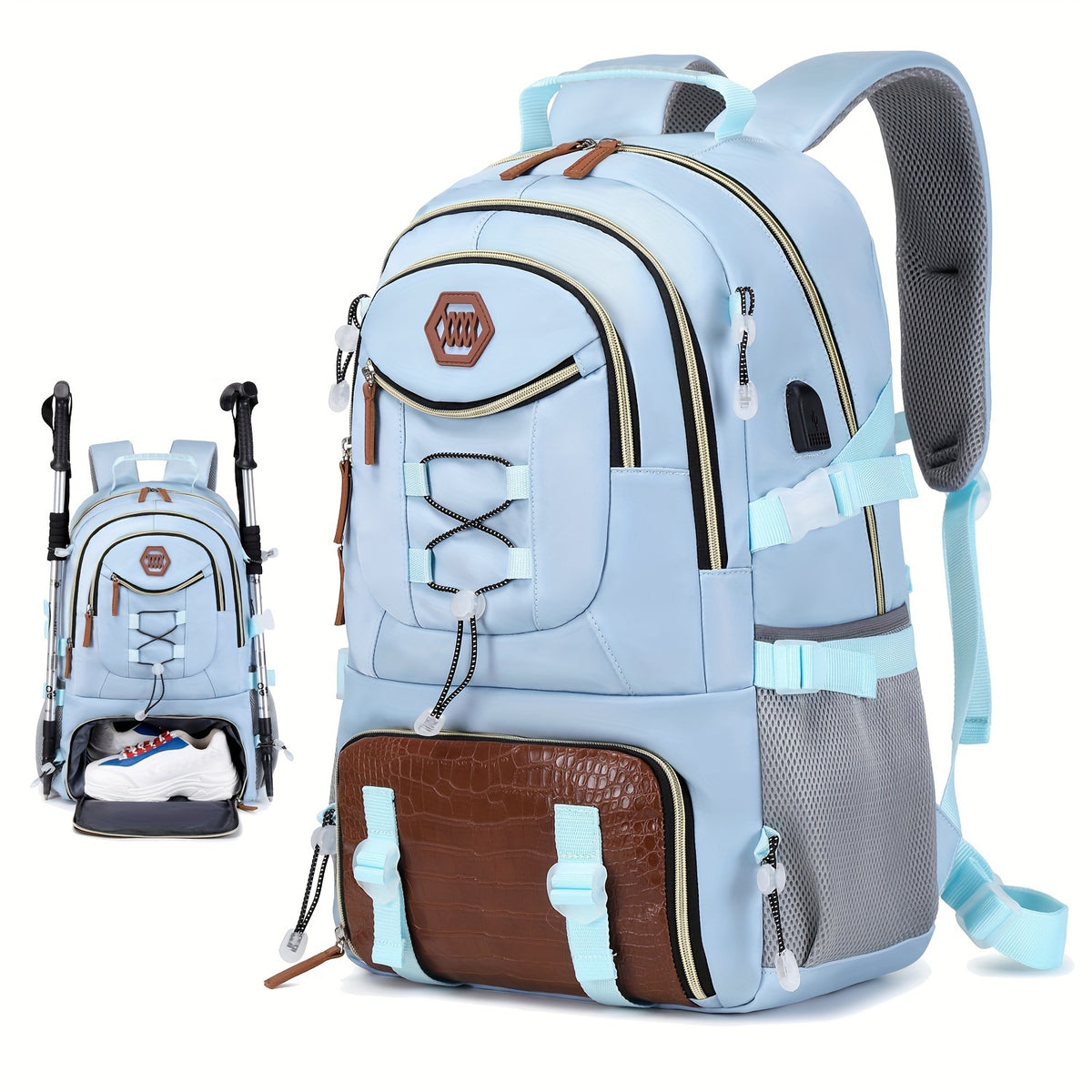 1/2pcs Outdoor Travel Backpack, Waterproof Large Capacity