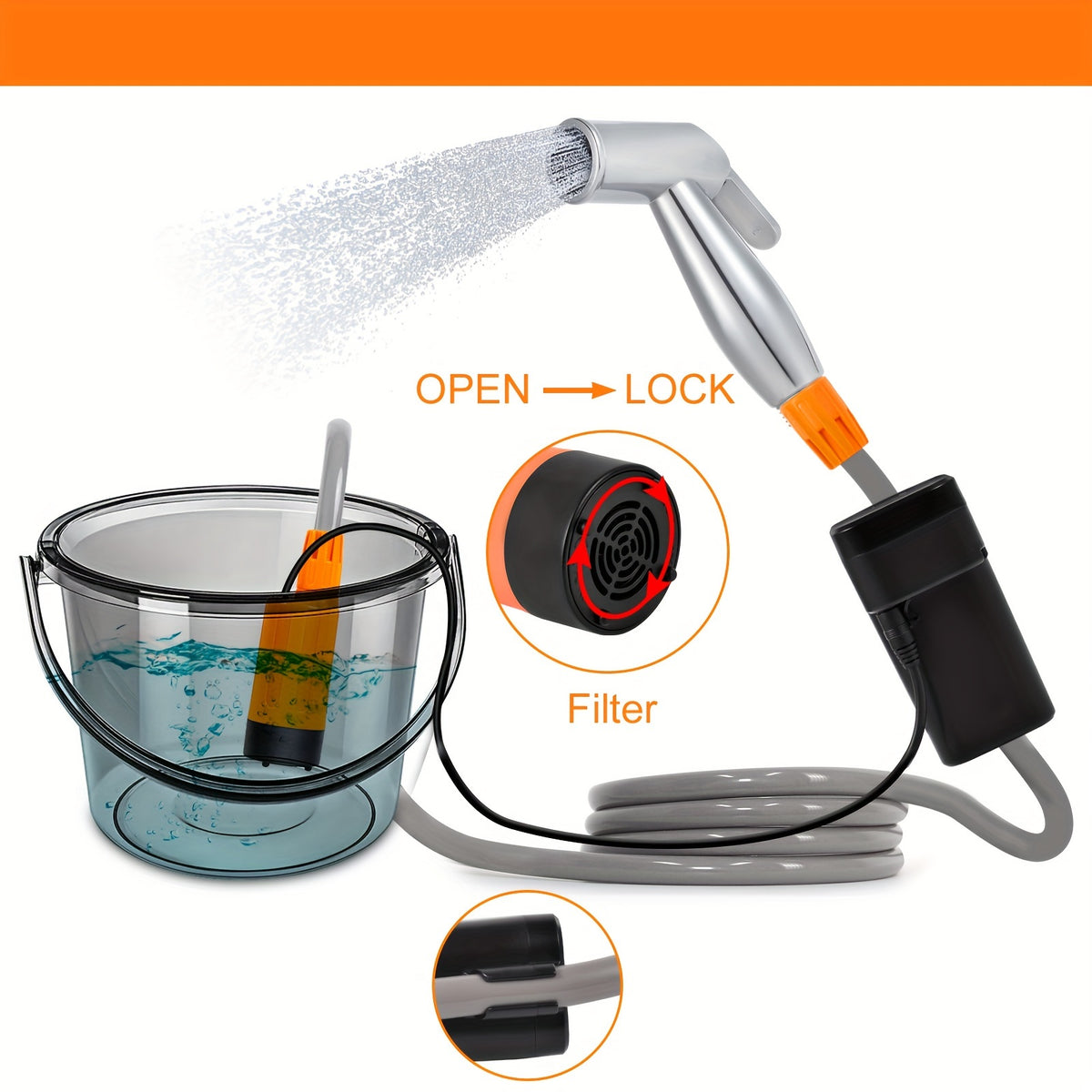Portable Shower For Camping, Outdoor Electric Shower