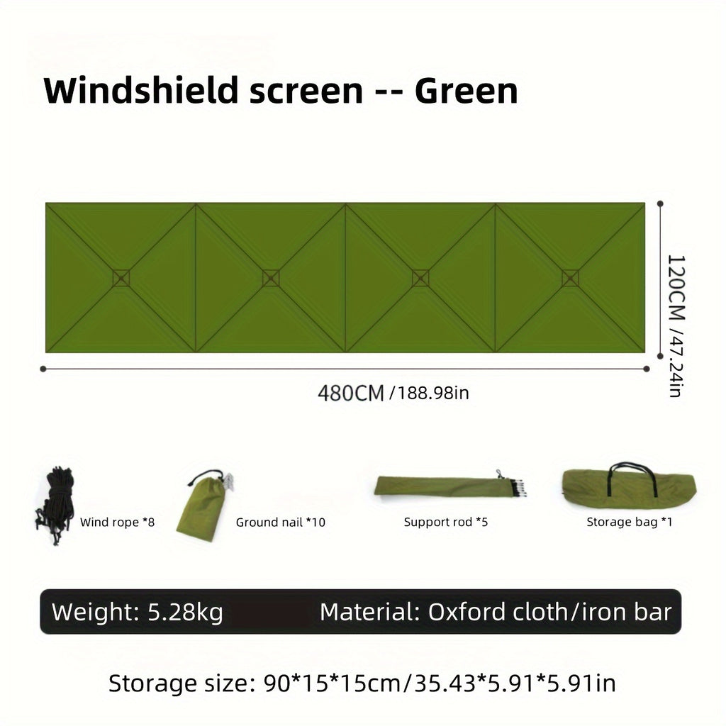 Camping windproof board, collapsible