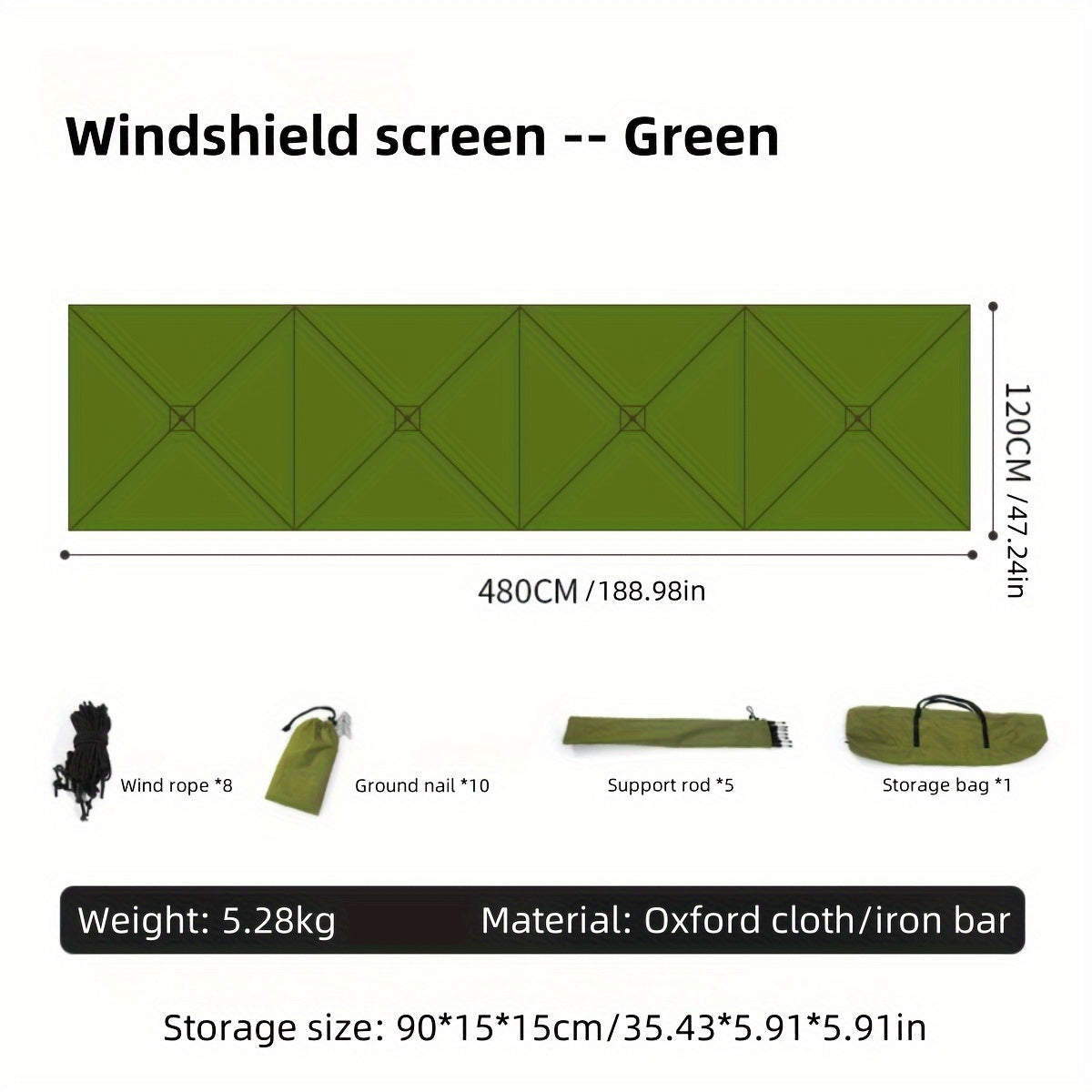 Camping windproof board, collapsible