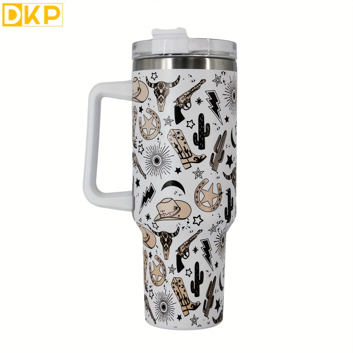 40oz Creative Straw Tumbler  Stainless Steel Handle