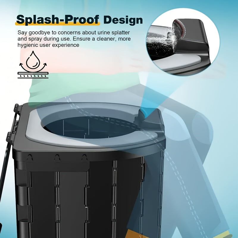 Portable Folding Toilet With PU Seat Cushion