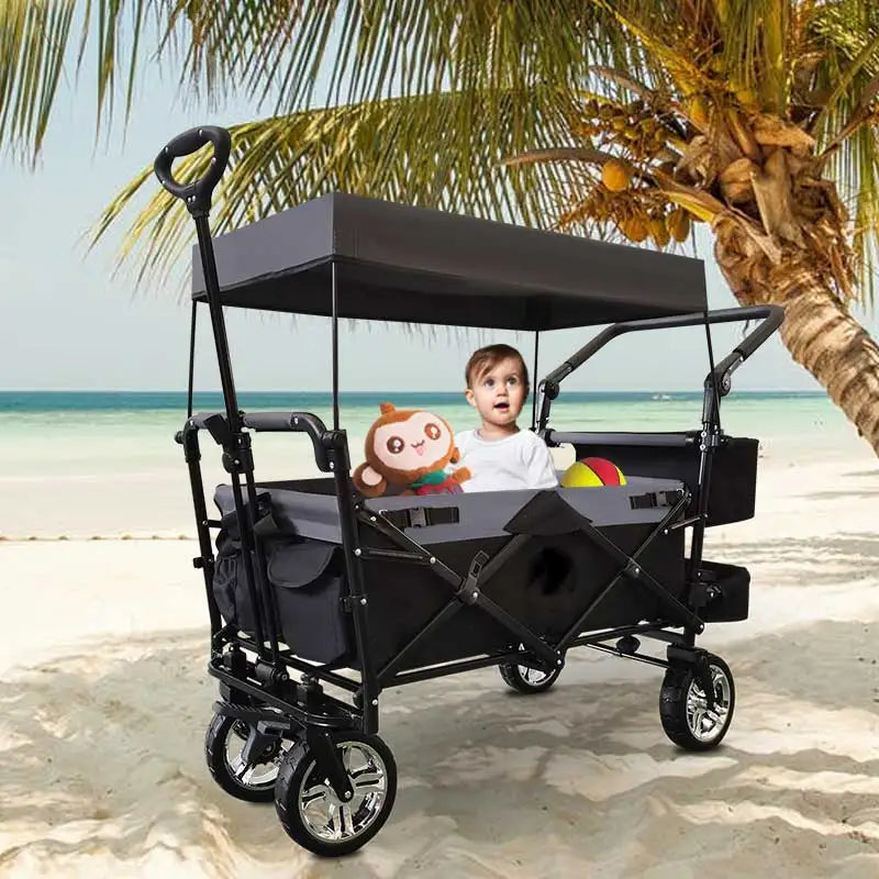 Outdoor Camping Vehicle with Roof