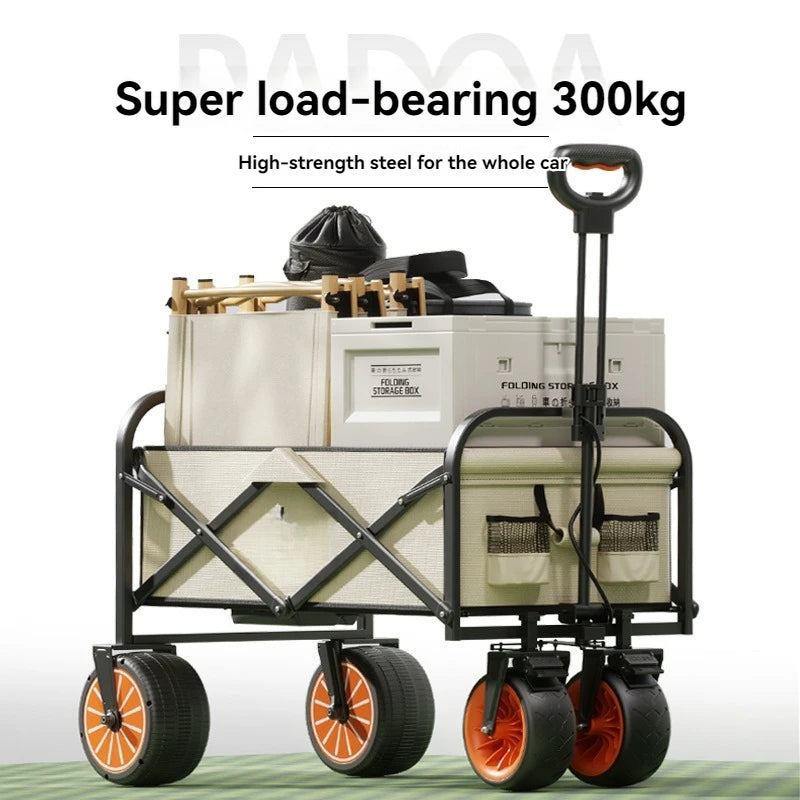 Electric Camp Car, Outdoor Camping Carrying Foldable Handcart