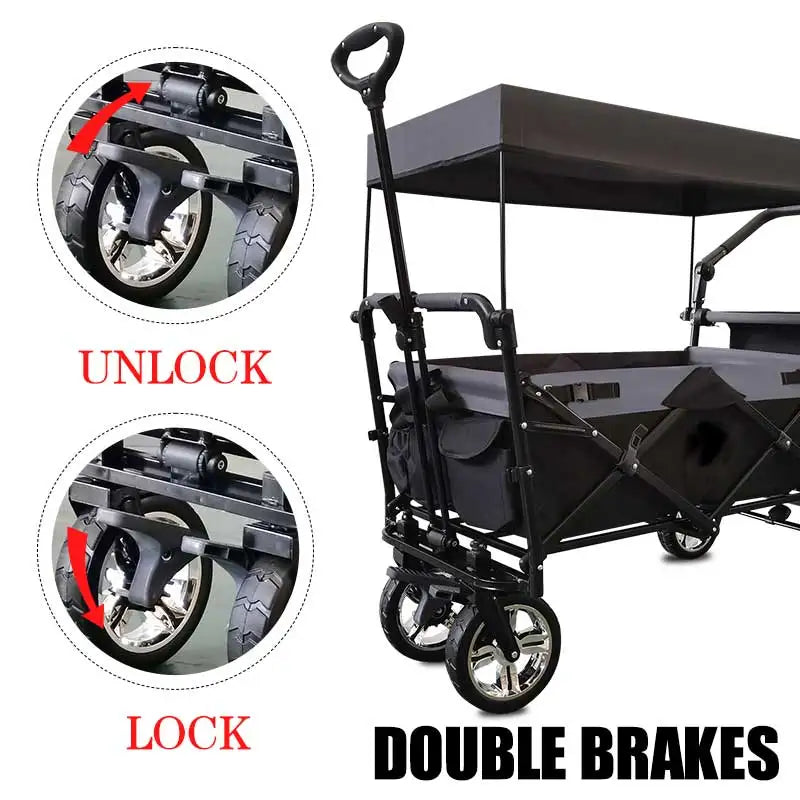 Outdoor Camping Vehicle with Roof