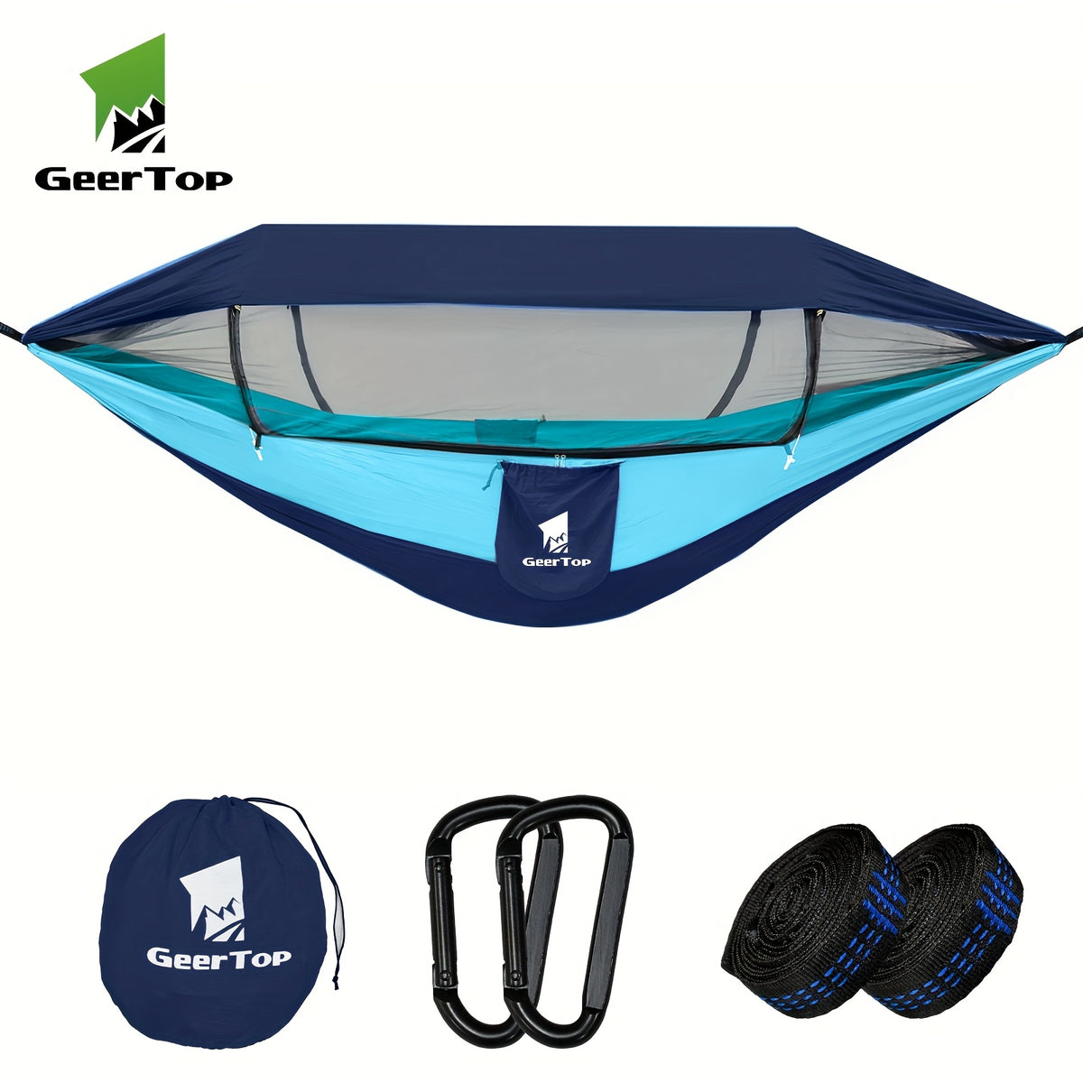 3-in-1 Outdoor Hammock | Double Sleep Rest Camping Hammock with Mosquito Net