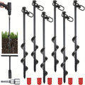 12 Inch Tent Stakes Heavy Duty - Screw in Ground Anchors