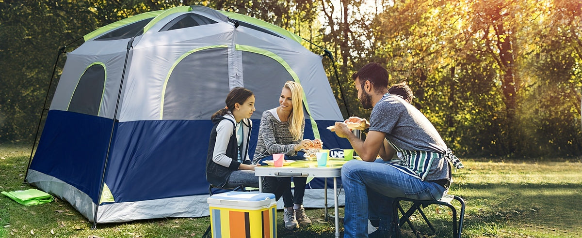 6 Person Waterproof Windproof Easy Setup, Double Layer Family Camping Tent