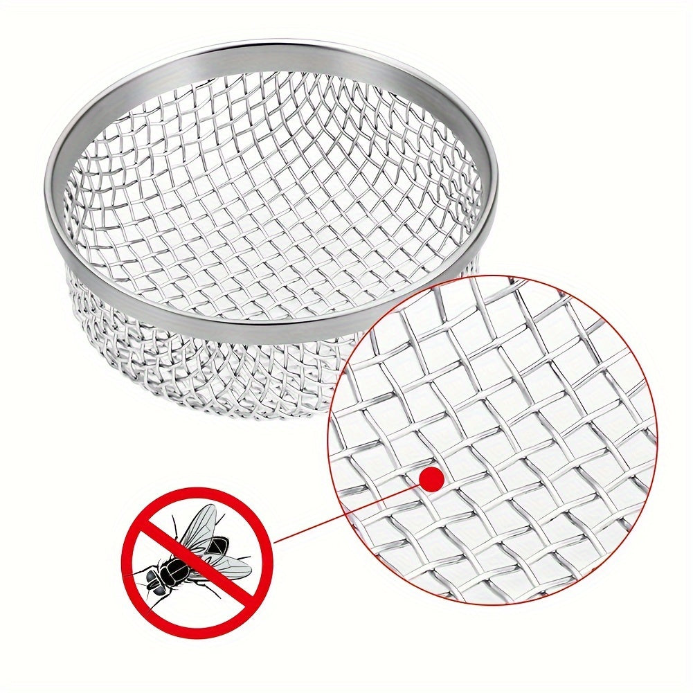 2pcs Stainless Steel RV Furnace Vent Screen With Installation Tool