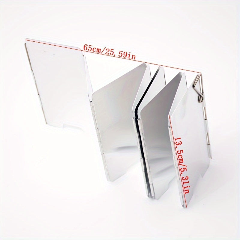 1 Set Ultra-Lightweight Aluminum Alloy Windshield - Foldable, Windproof