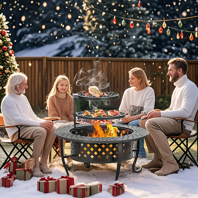 37" Metal Fire Pit For Outside