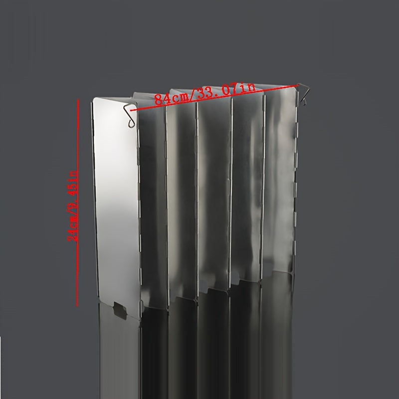 1 Set Ultra-Lightweight Aluminum Alloy Windshield - Foldable, Windproof