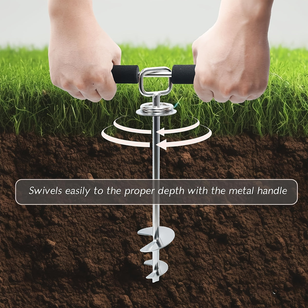 Sturdy 360-Degree Swivel Spiral Pet Anchor