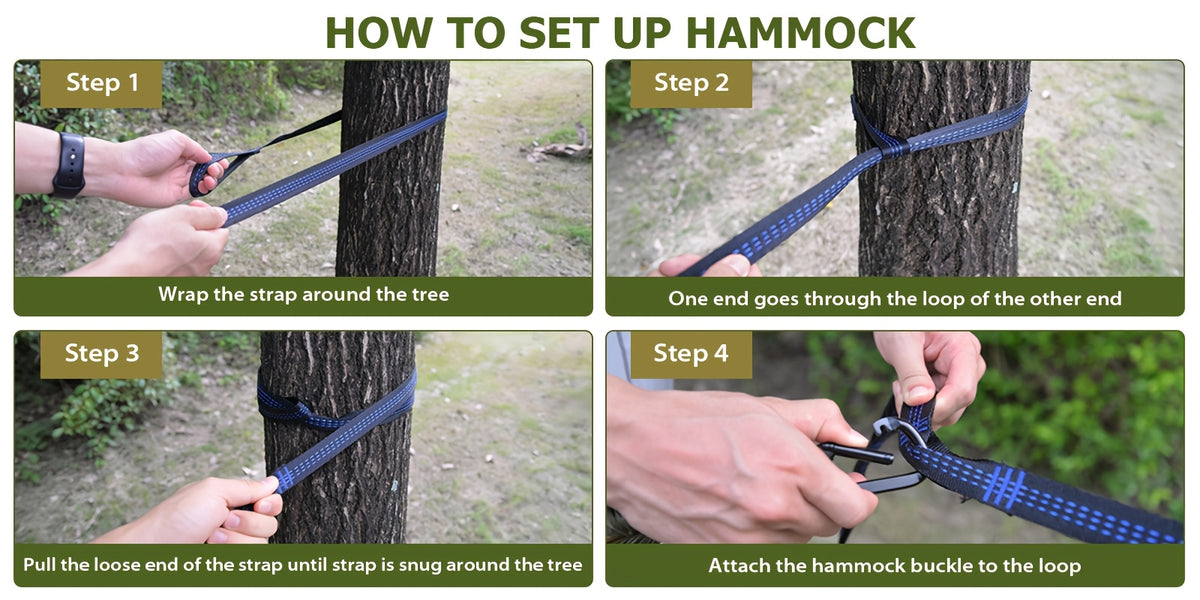 3-in-1 Outdoor Hammock | Double Sleep Rest Camping Hammock with Mosquito Net