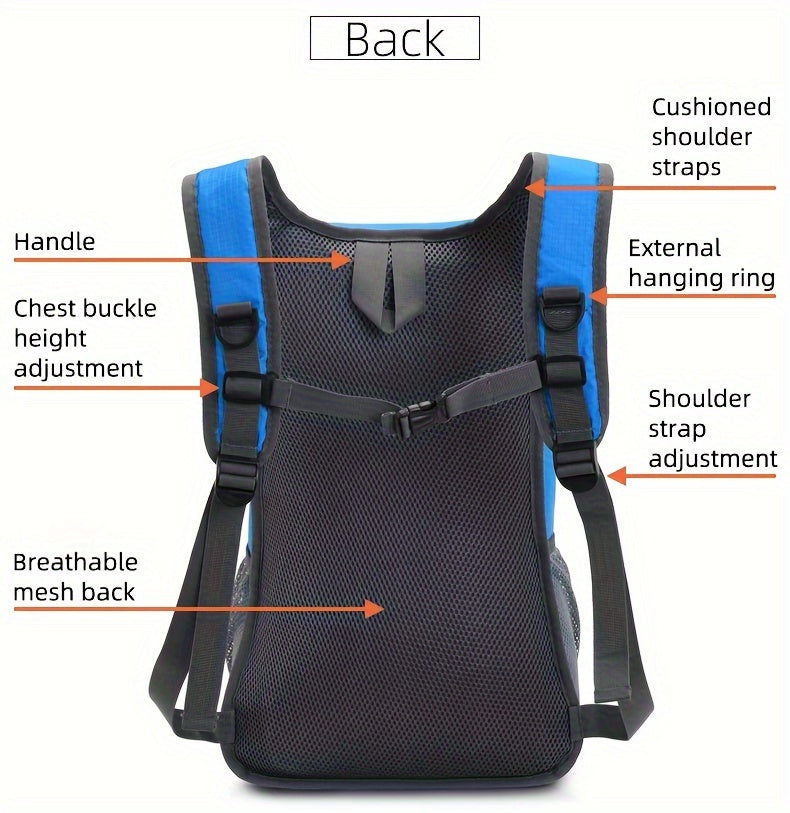 5.28gal Lightweight Outdoor Sports Backpack - Breathable