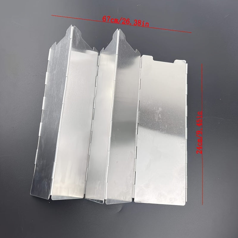 1 Set Ultra-Lightweight Aluminum Alloy Windshield - Foldable, Windproof