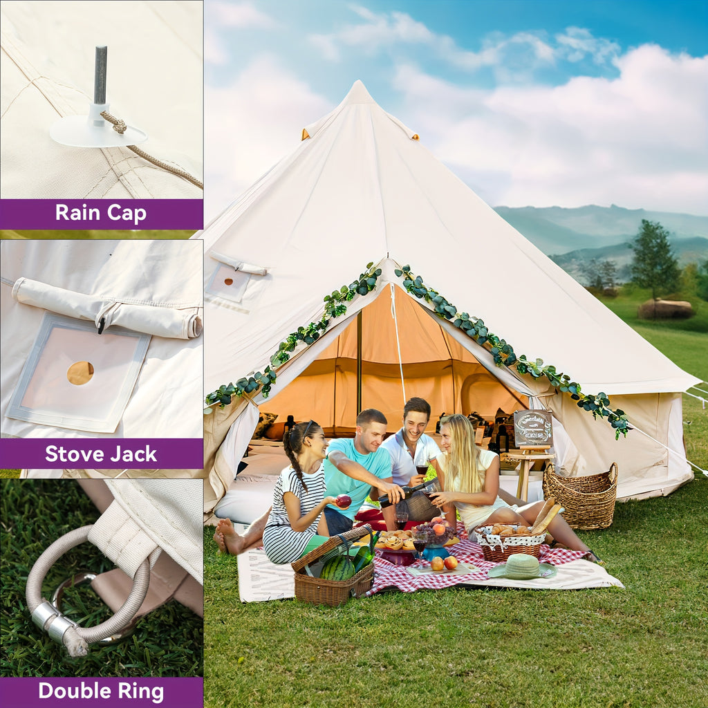 4 Seasons 290G TC Cotton Bell Tent - Waterproof