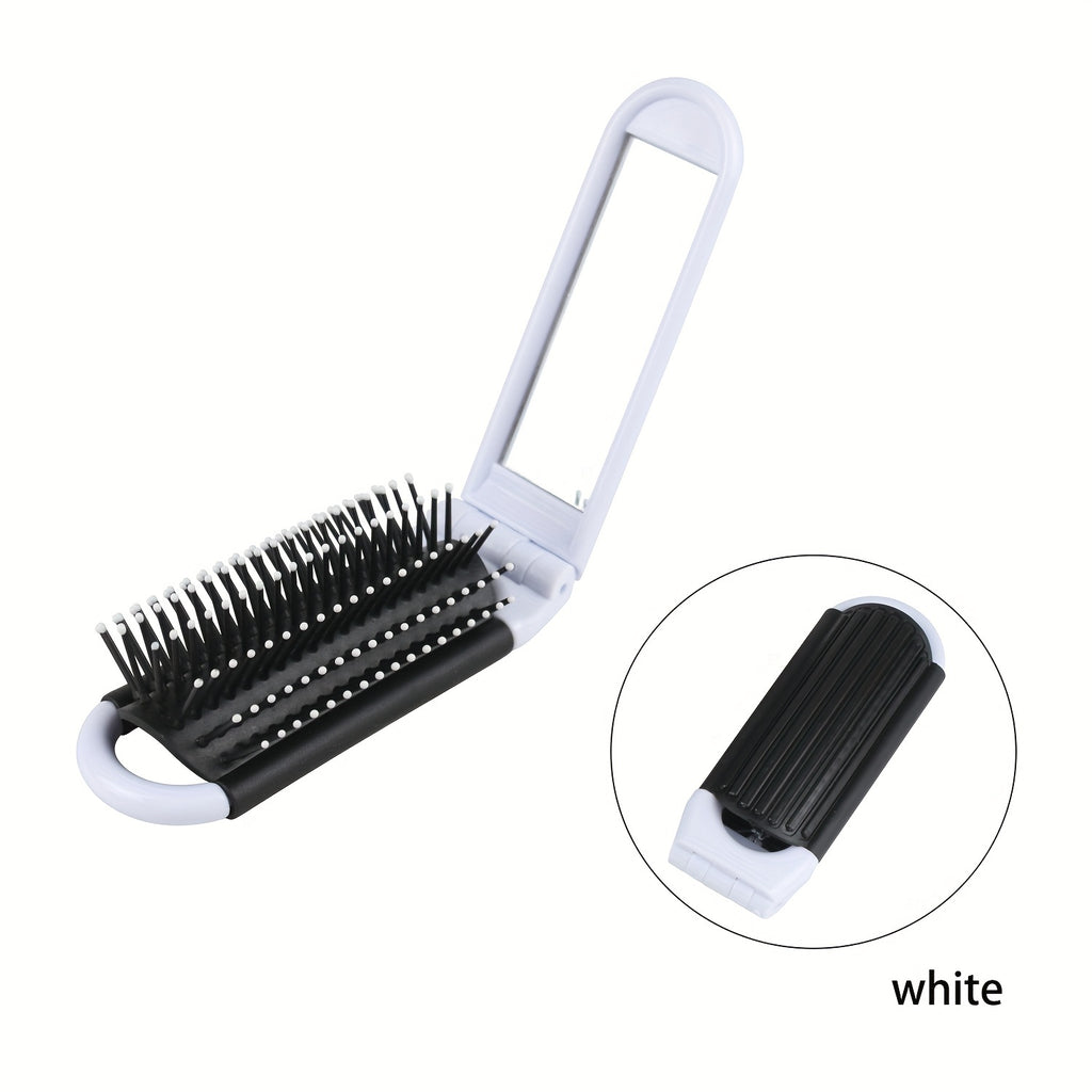 Compact Travel Hair Brush - Ultra-Portable, Foldable, Pocket-Sized