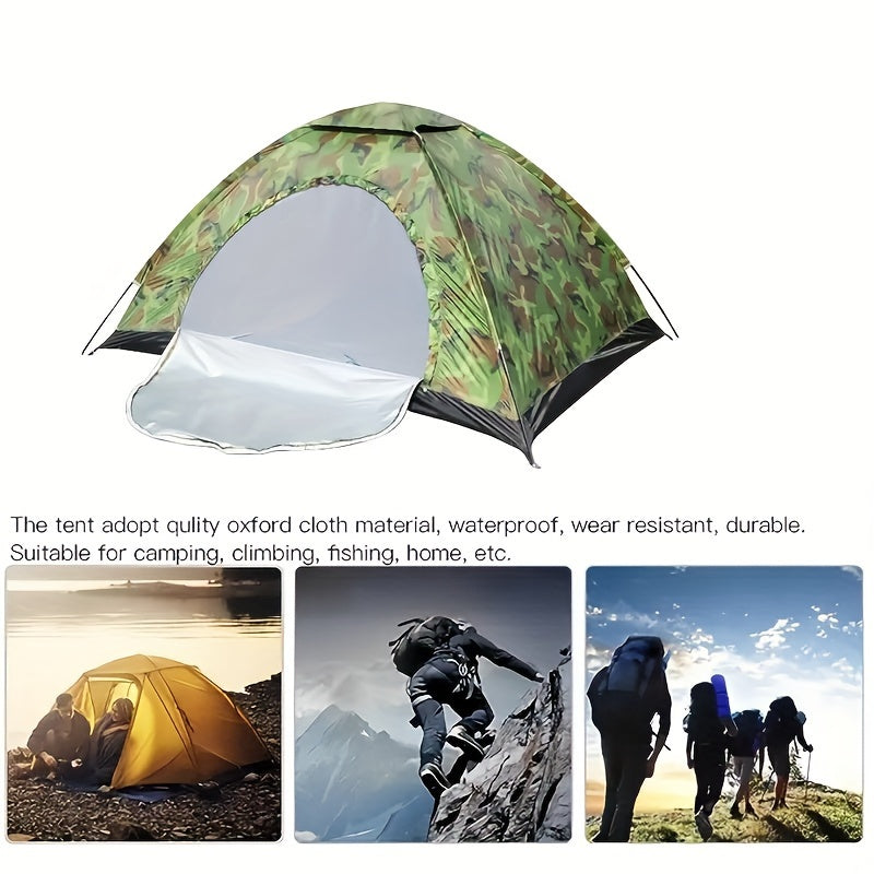 Outdoor Camping Tent, 2-Person Camouflage Tent, Waterproof