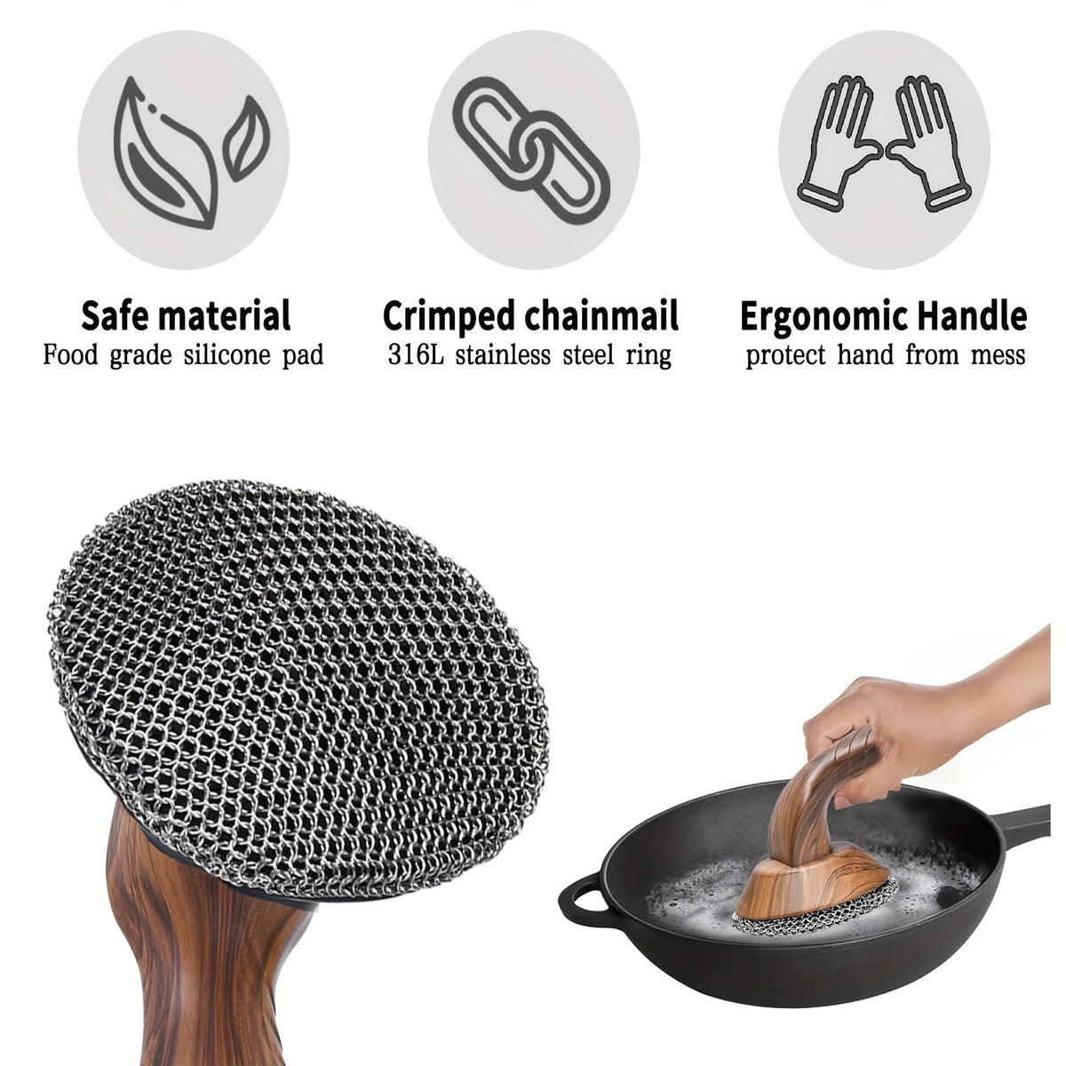 Chain Iron Scrubber Cast Iron Cleaner