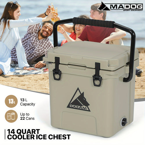 14 Quart 22 Cans Portable Insulated Ice Cooler with Bottle Opener