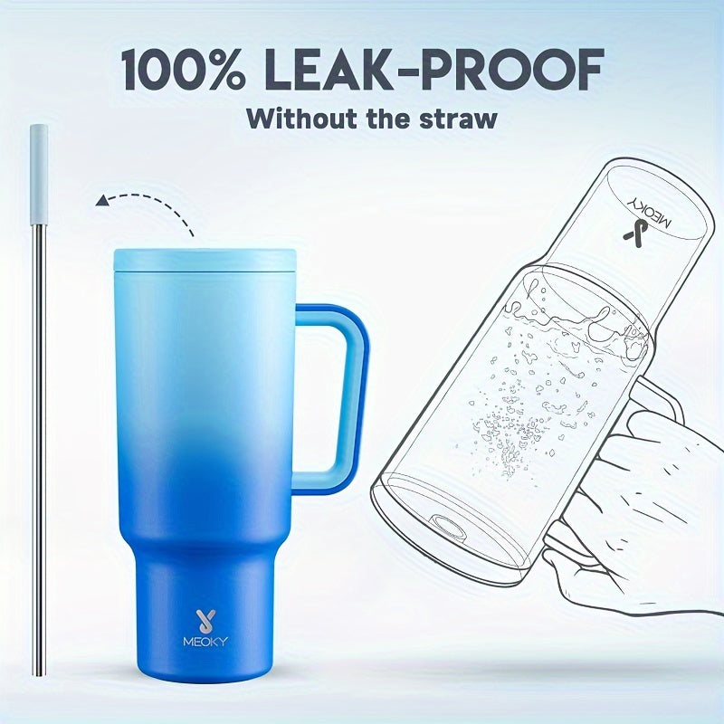 40oz Stainless Steel Insulated Tumbler With Lid And Straw