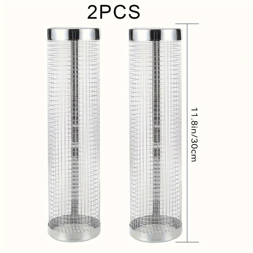 2pcs Stainless Steel Portable Barbecue Cooking Grill Net