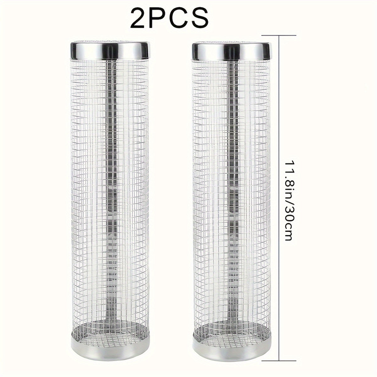 2pcs Stainless Steel Portable Barbecue Cooking Grill Net