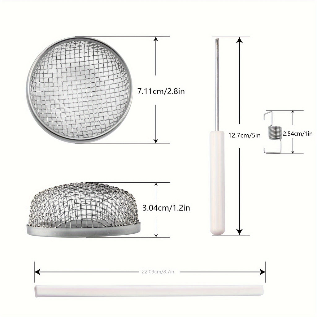 2pcs Stainless Steel RV Furnace Vent Screen With Installation Tool