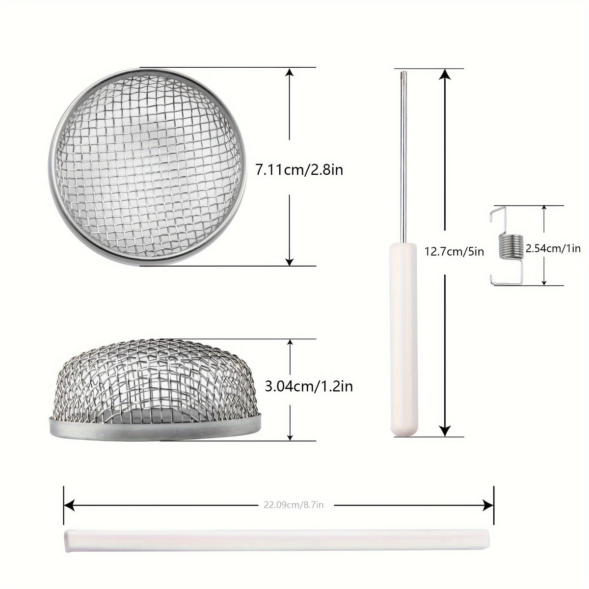 2pcs Stainless Steel RV Furnace Vent Screen With Installation Tool