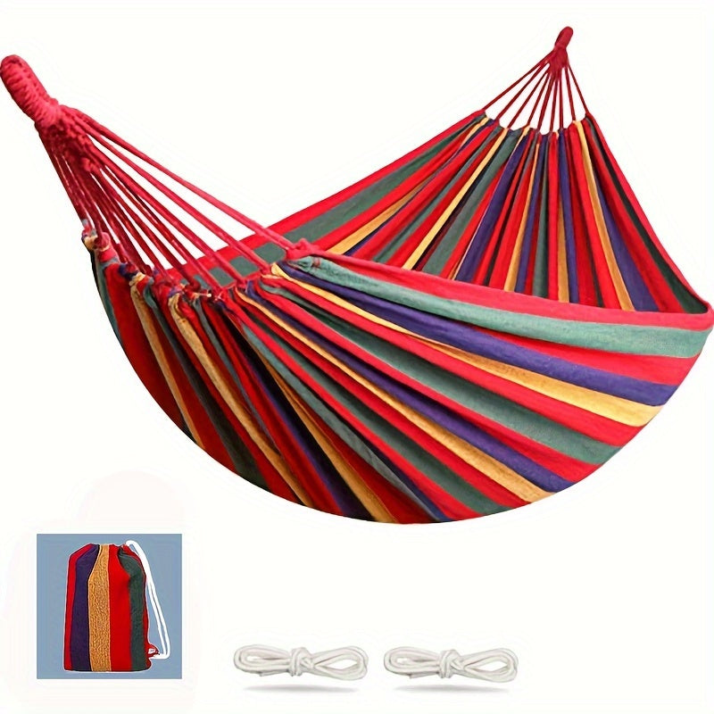 Durable Nylon Hammock with Tree Straps Holds Up to 450lbs