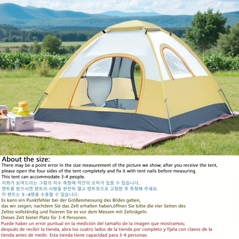 Fully Automatic Luxury Large Family Tent with Two Doors, Two Windows, One Skylight