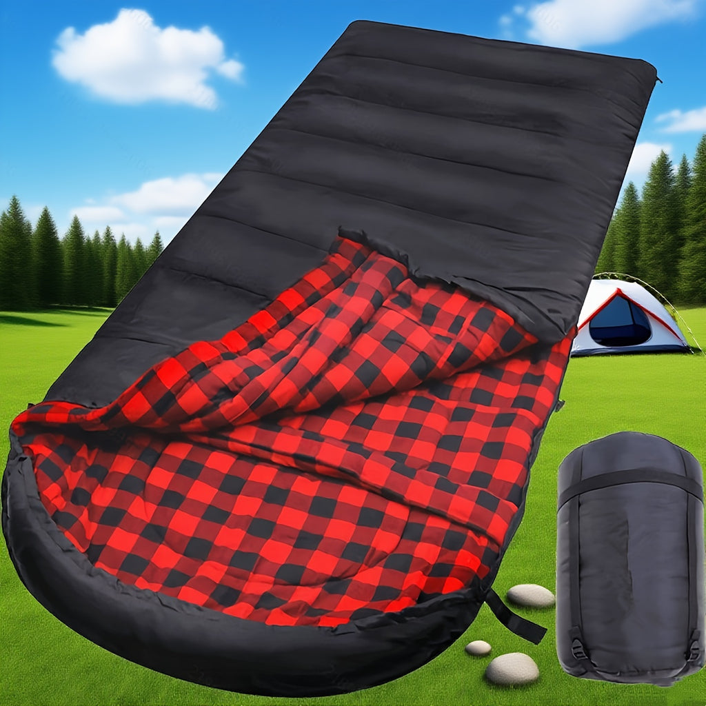 0 Degree Sleeping Bag - 100% Flannel XXL - Adults Big and Tall