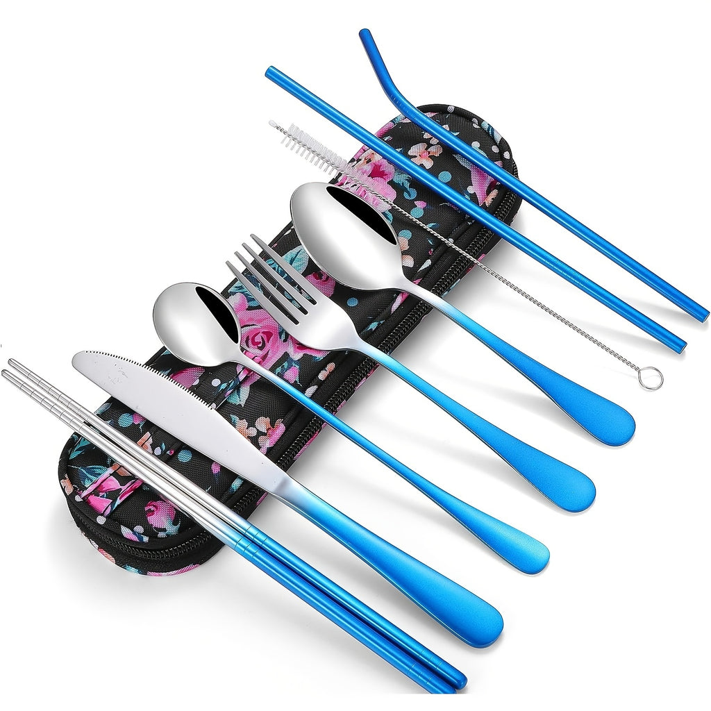 Travel Utensils, Reusable Silverware Set to Go Portable