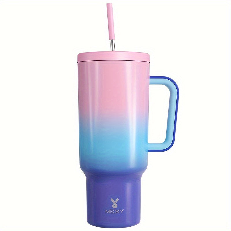 40oz Stainless Steel Insulated Tumbler With Lid And Straw