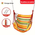Deluxe Outdoor Hammock Chair - Soft Canvas Leisure Swing with Plush Pillow and Cushion