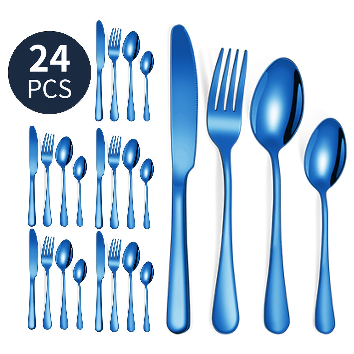 16pcs/24pcs tableware stainless steel knife, fork and spoon set
