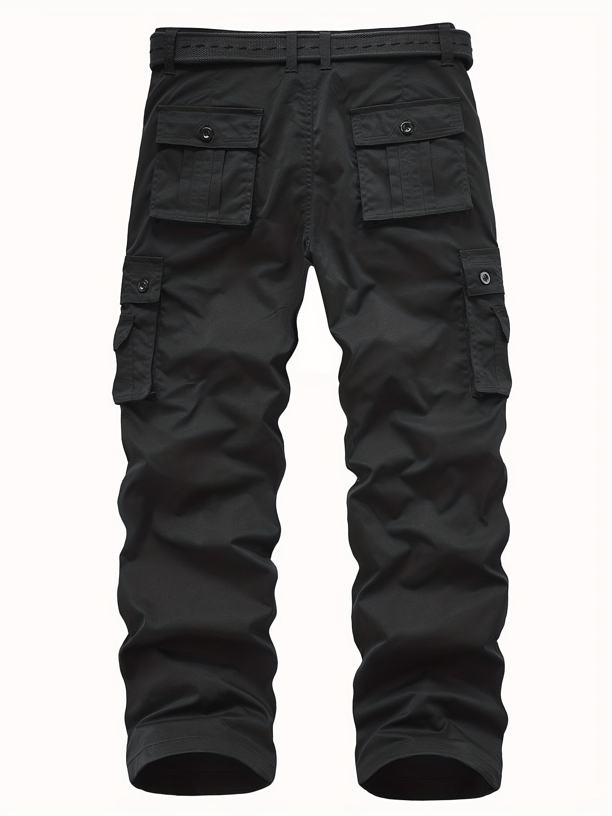 Classic Design Multi Flap Pockets Cargo Pants, Loose Fit Drawstring Cargo Pants