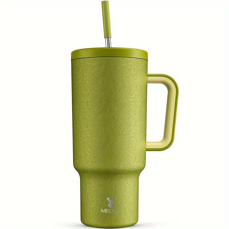 40oz Stainless Steel Tumbler With Lid And Straw - Insulated