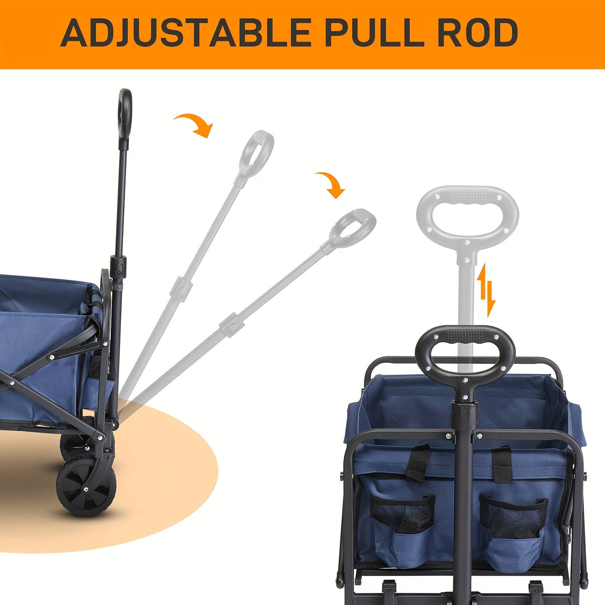 28x18x36in Oversized Camper Folding Trolley