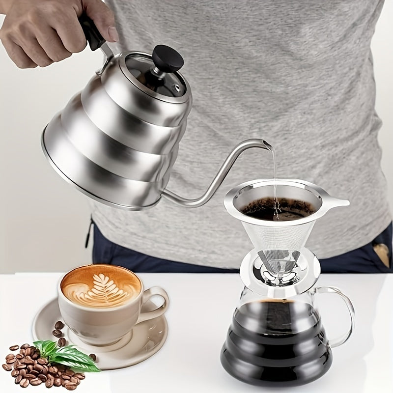 Stainless Steel Reusable Pour-Over Coffee Dripper