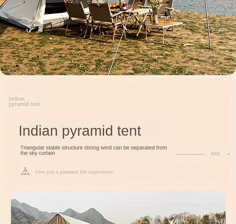 Luxury Pyramid Tent With Sky Curtain