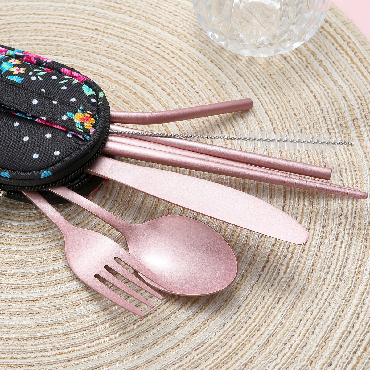 Travel Utensils, Reusable Silverware Set to Go Portable